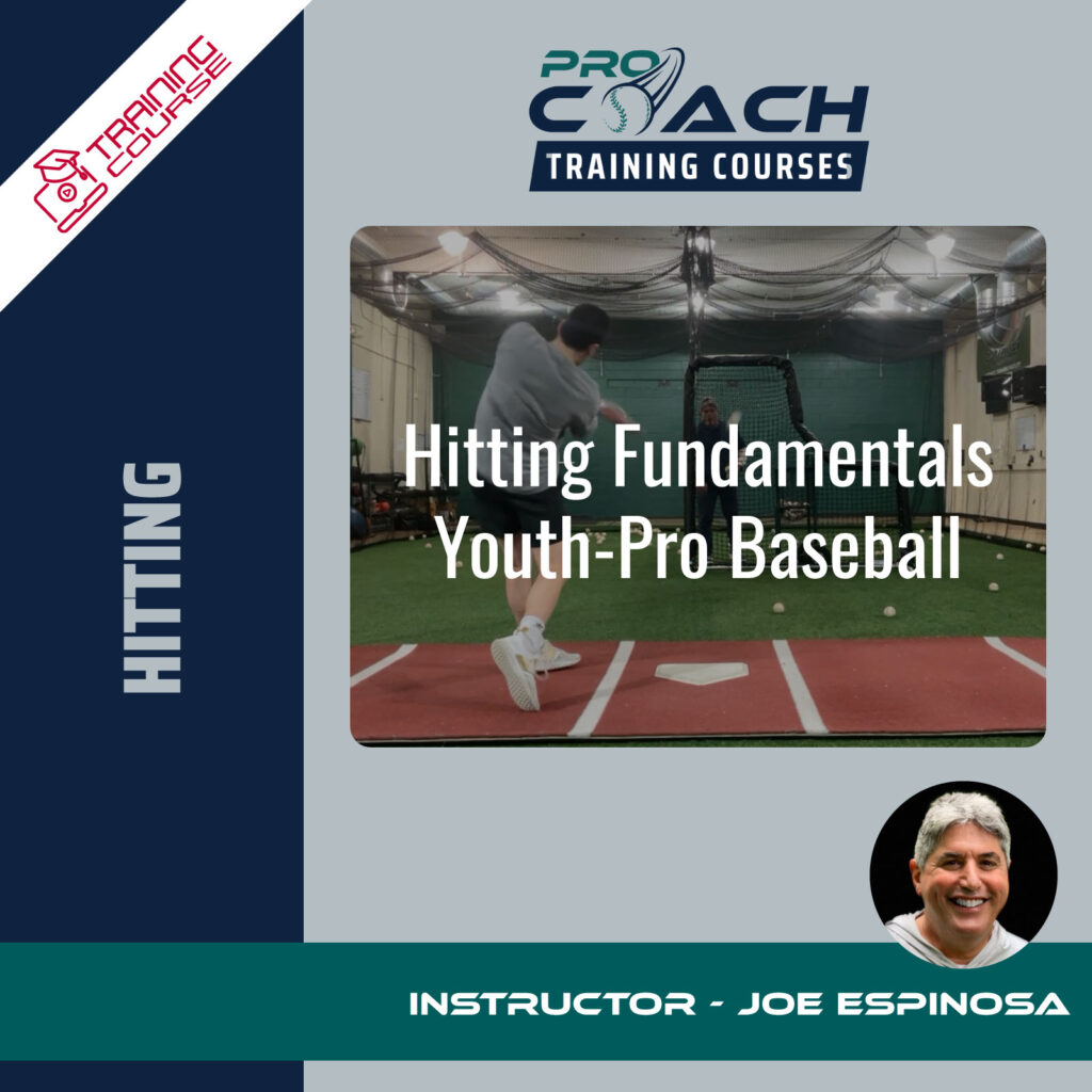 Pro Coach Baseball Hitting Fundamentals Youth Pro Baseball Training Course with Joe Espinosa